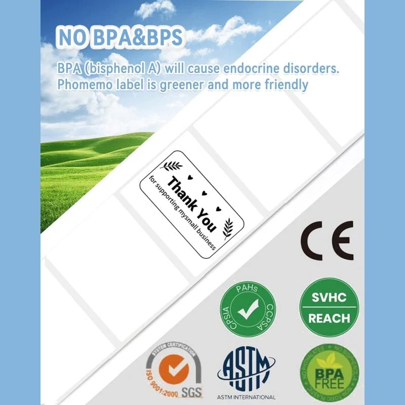 Phomemo 4"x3" White Thermal Label For Shipping Label Printer - Image 7