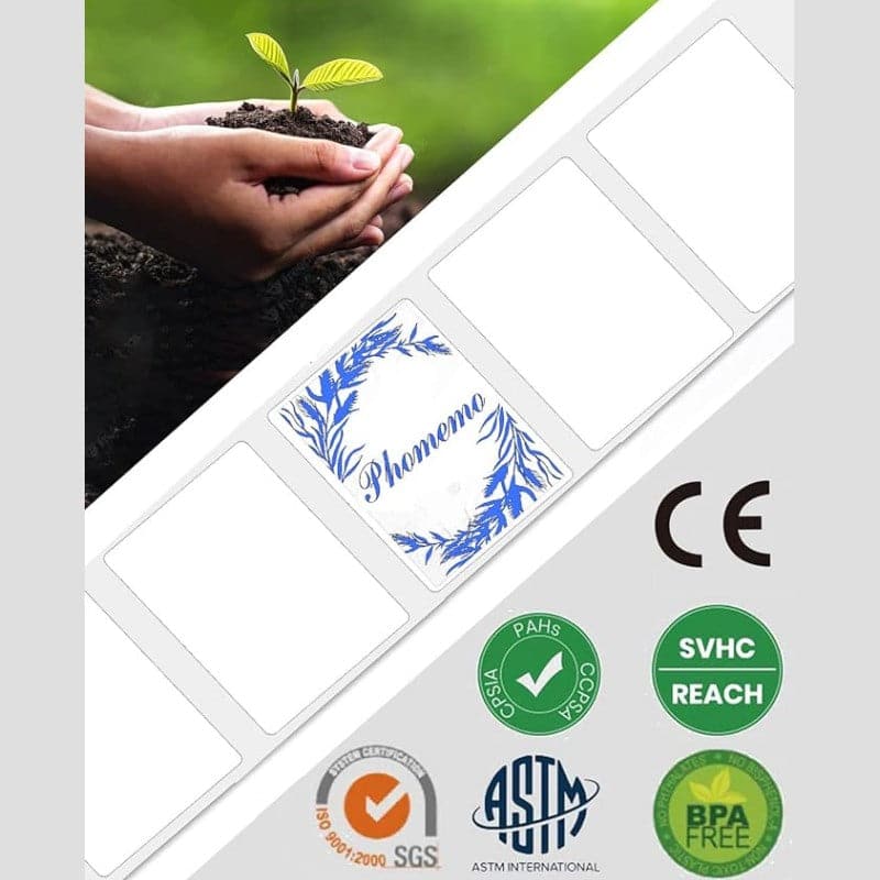 Phomemo 40x30mm Blue on White Thermal Label For M110/M120/M150/M220/M200/M221 - Image 5