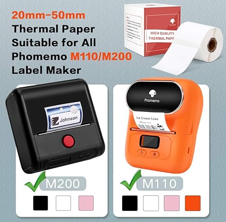 Phomemo 25×38mm Cable Label/Wire Thermal Label for M110/M200/M150/M120/M220/M221-1 Roll - Image 3