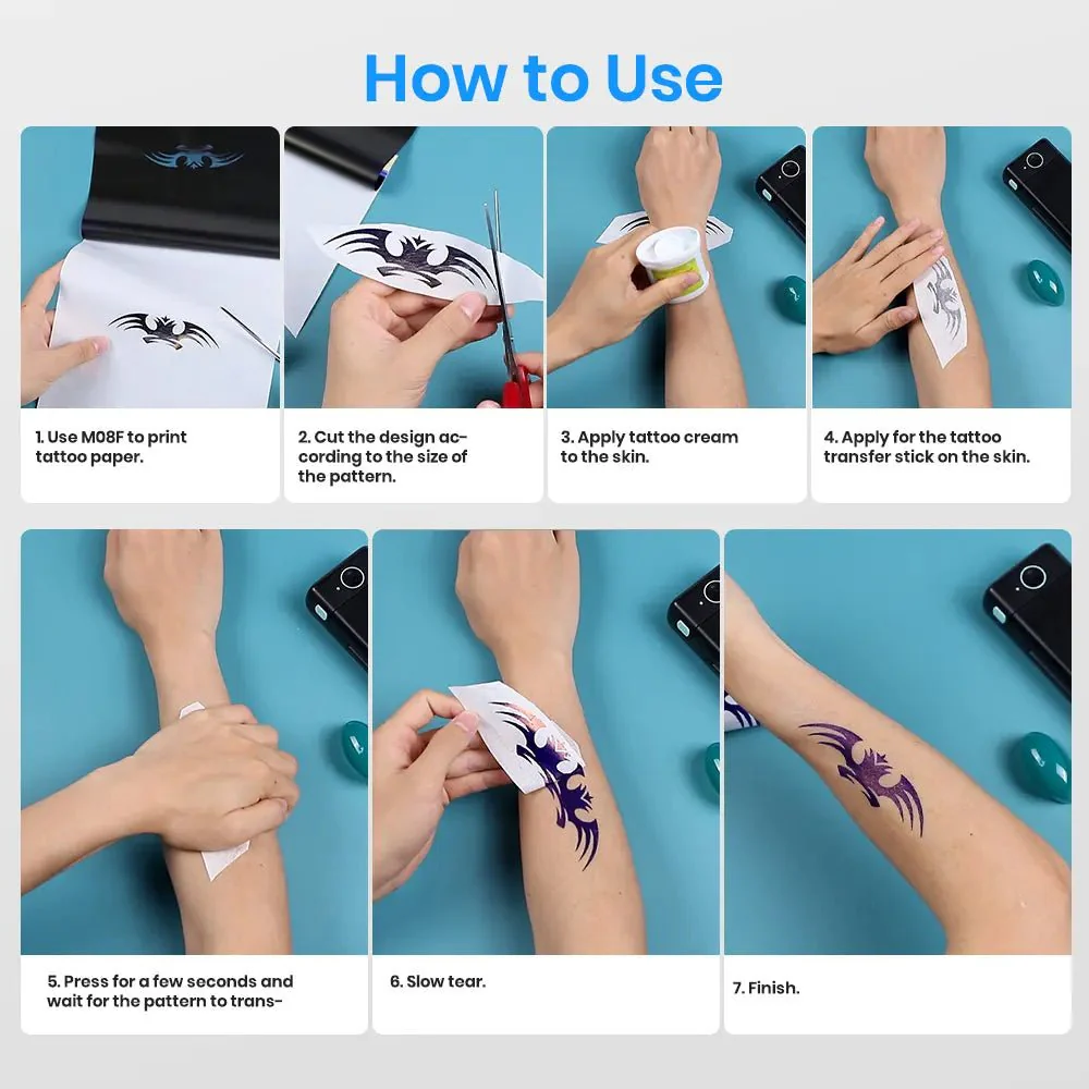 Phomemo Upgraded Tattoo Transfer Paper For M08F/TP81/TP83/TP87 Tattoo Printer - Image 8