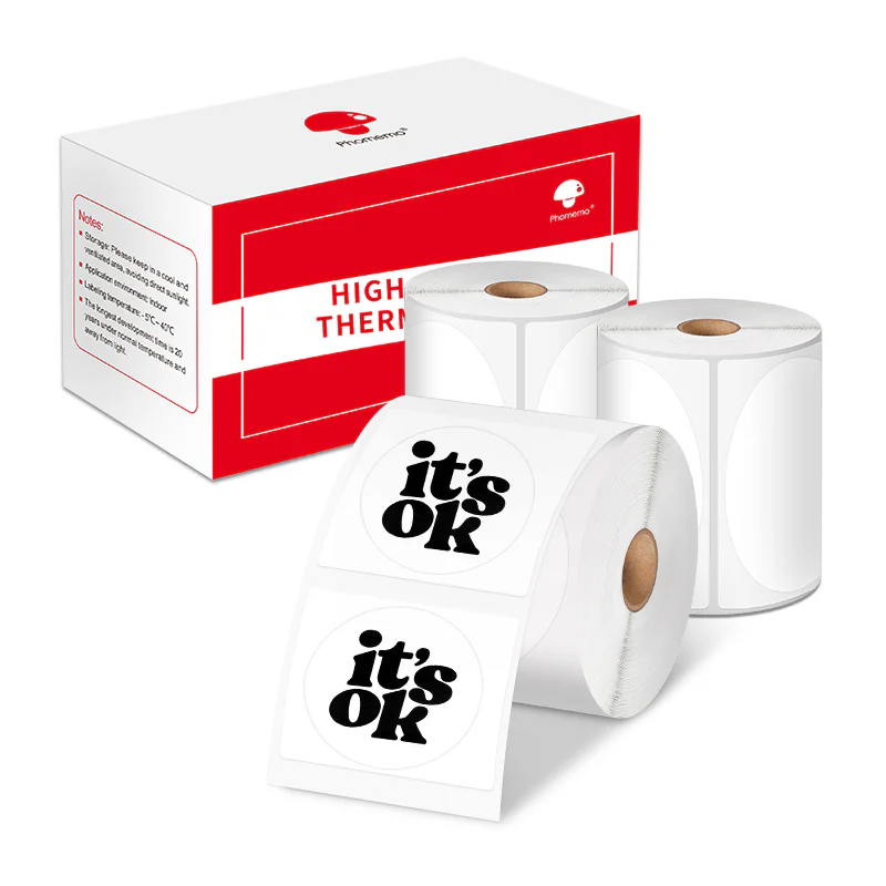 Phomemo 50×50mm Round  White Thermal Label For M110/M120/M150/M200/M220/M221 - Image 6