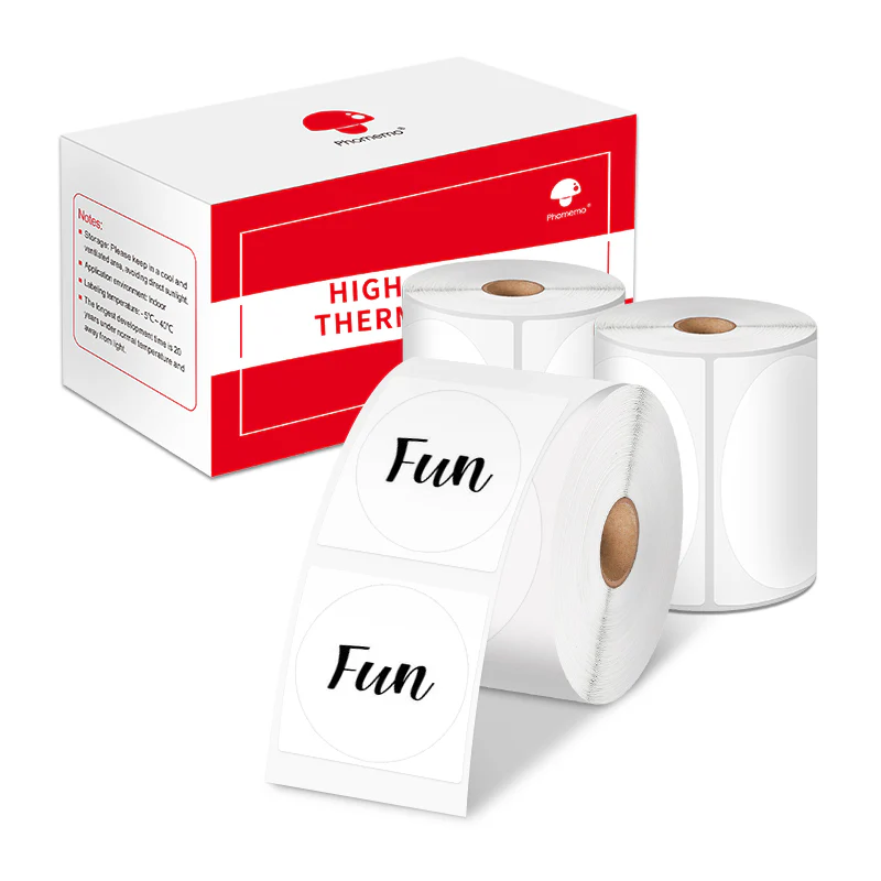 Phomemo 20×20mm Round White Thermal Label For M110/M120/M150/M200/M220/M221 - Image 6