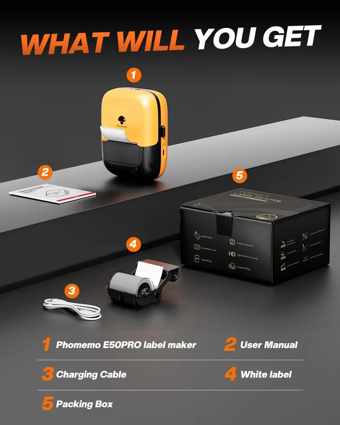 Phomemo E50Pro Industrial Bluetooth Portable Label Maker - Image 8