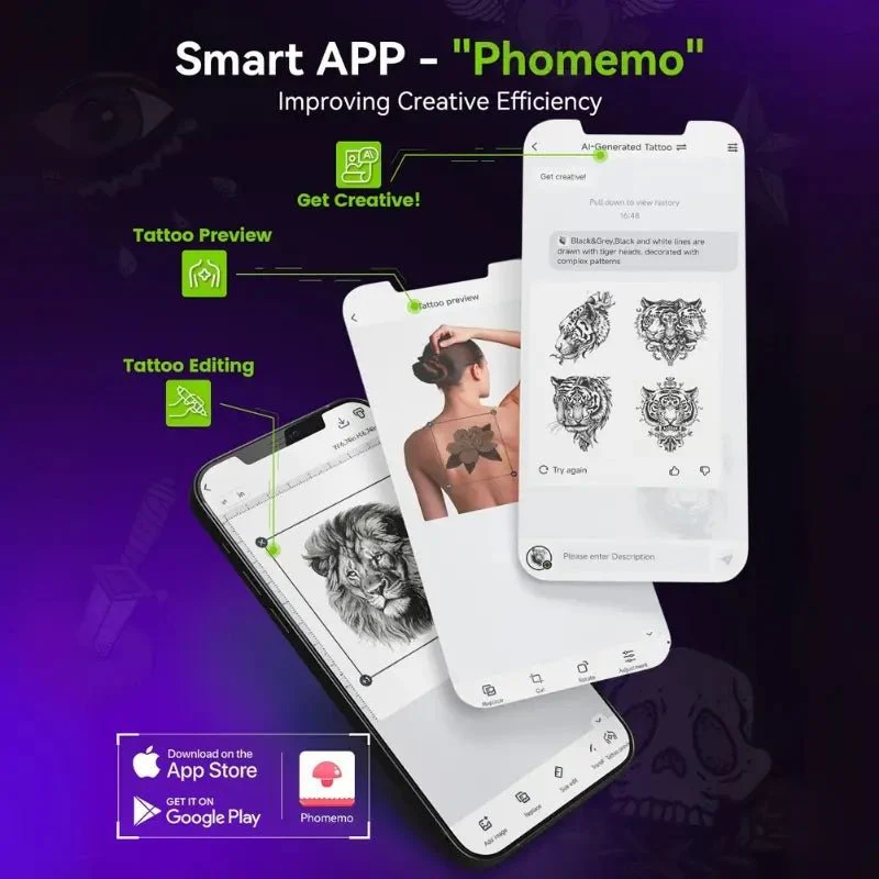 Phomemo M08F Plus Wireless Tattoo Stencil Printer with Touch Screen - Image 7