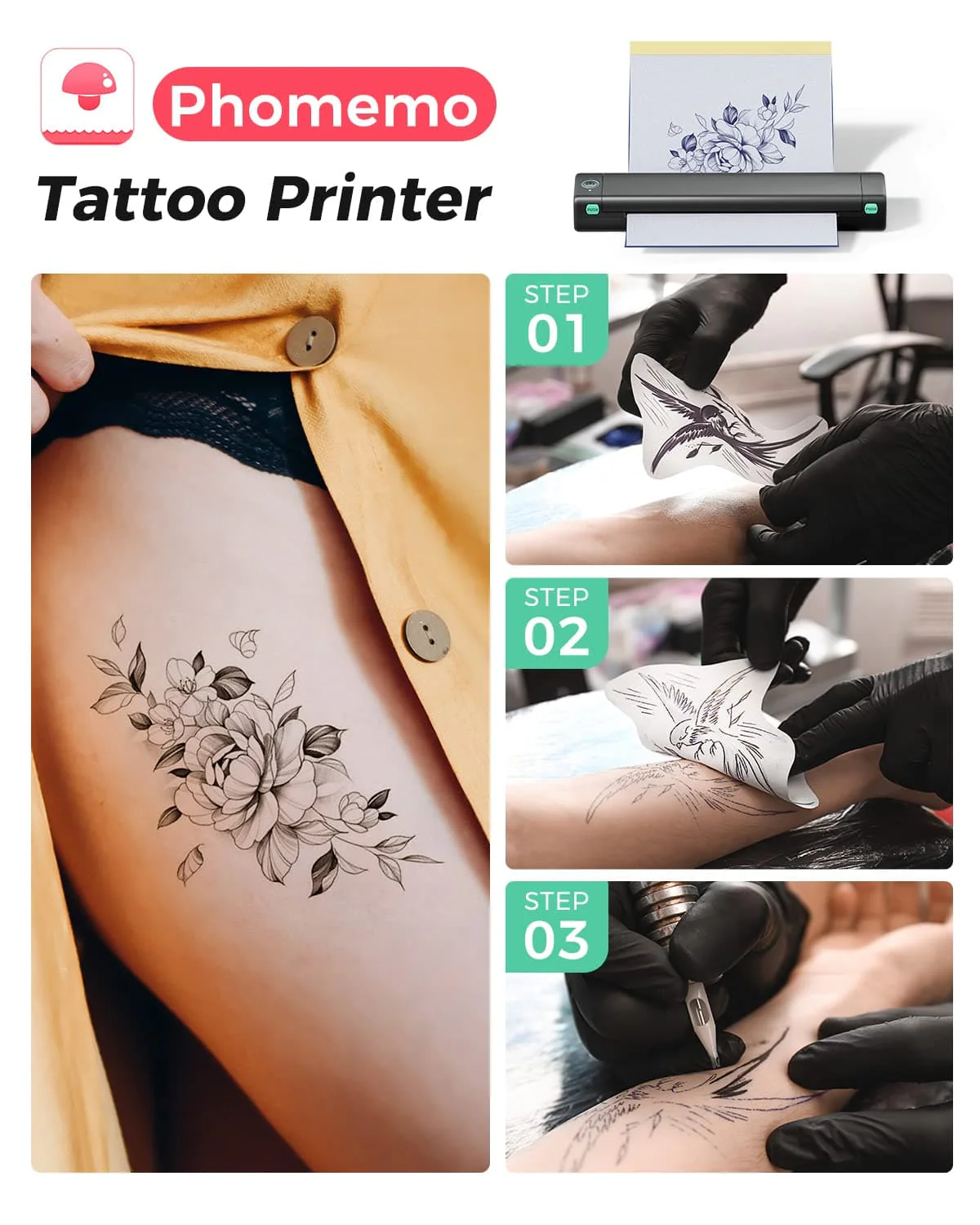 Phomemo M08F Wireless Tattoo Stencil Printer - Image 3