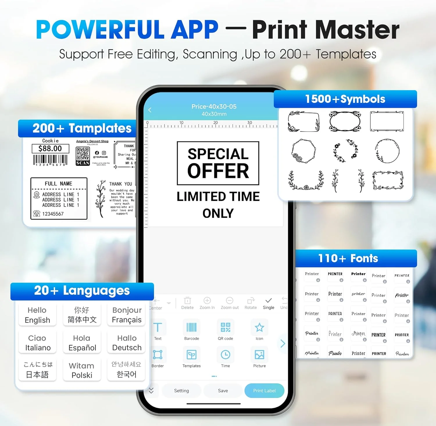 Phomemo M250 Bluetooth Portable Thermal Business Label Maker - Image 6