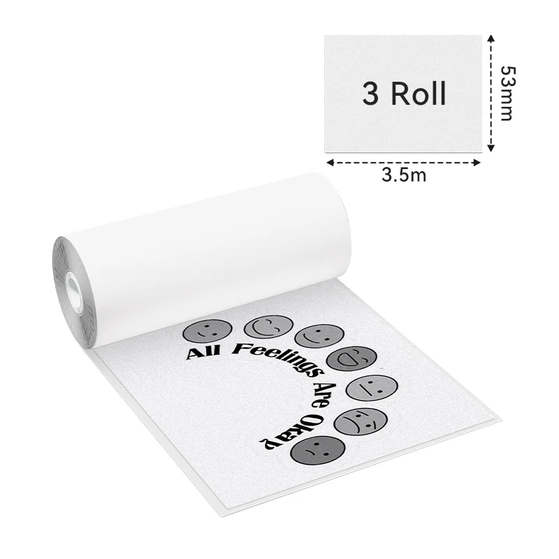 Phomemo 53mm Silver Sparkle Sticker Thermal Paper for M02/M02S/M02Pro/M03/M04S/M04AS/M832/P2S丨3 Rolls - Image 3
