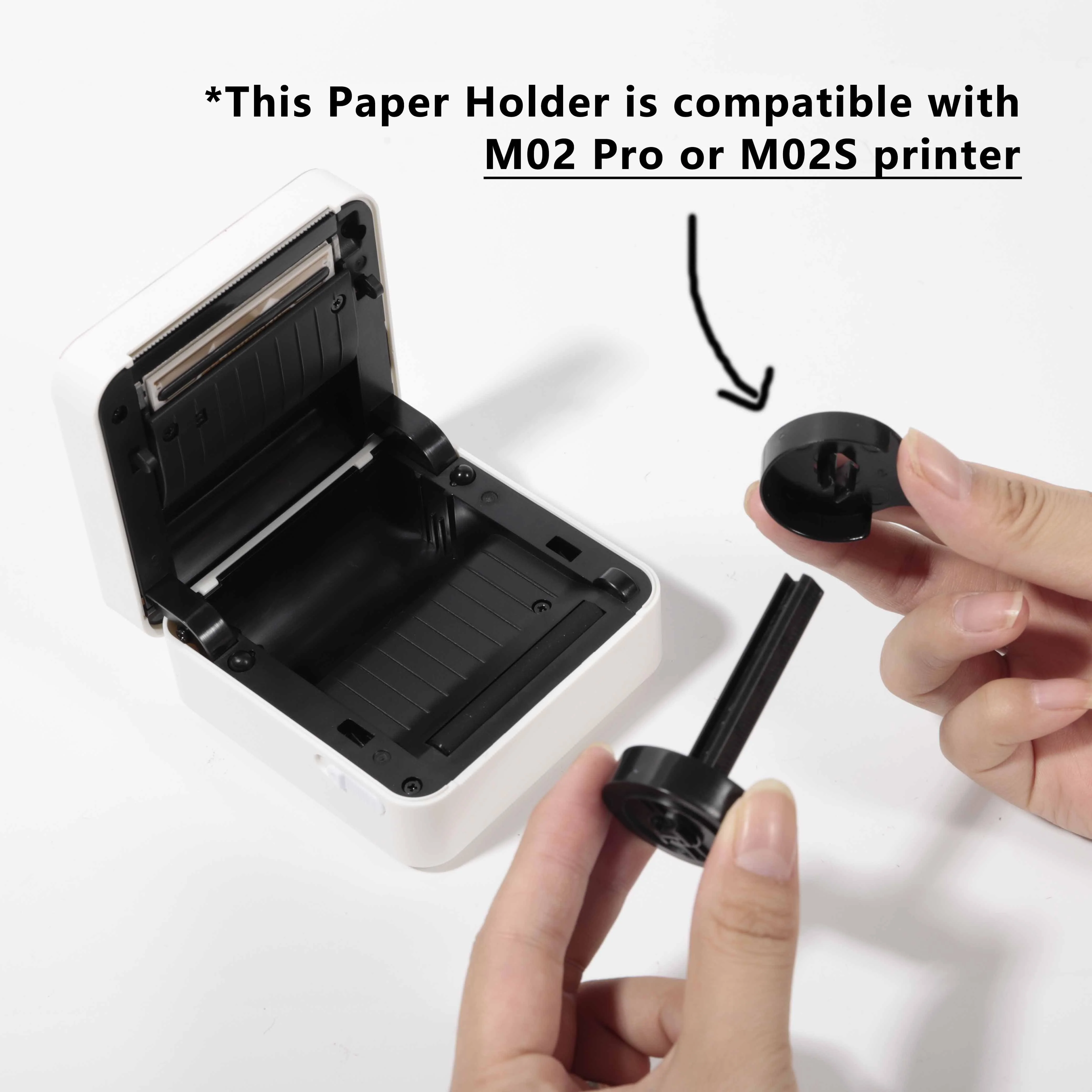 Phomemo Paper Holder Set for Phomemo M02 Pro & M02S Printer with 53mm White Sticker 2-Year-Lasting Paper丨3 Rolls - Image 3