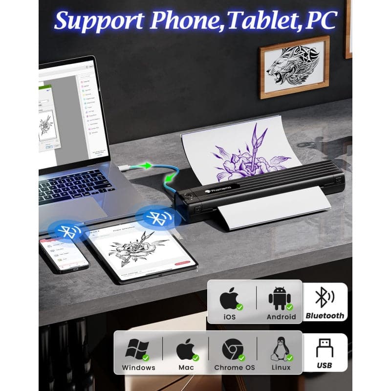 Phomemo TP83 Wireless Tattoo Stencil Printer - Image 3