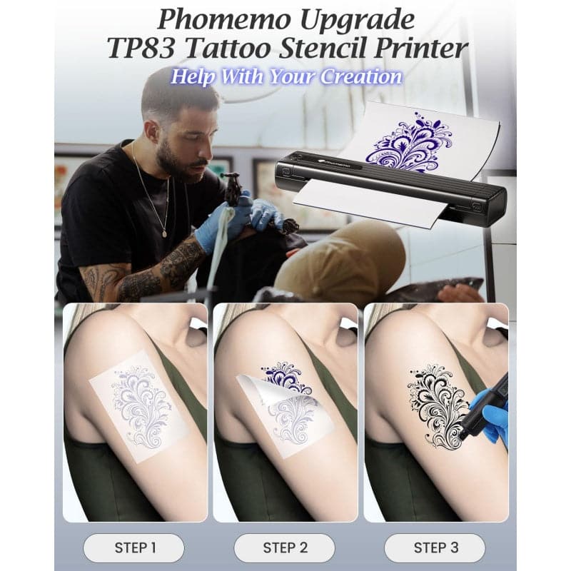 Phomemo TP83 Wireless Tattoo Stencil Printer - Image 9