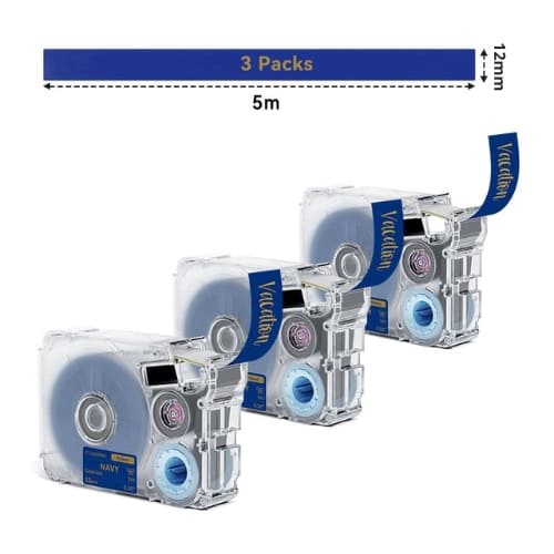 Phomemo 12mmx5m Navy&Pink&Beige Ribbon Label Tapes for P15/A30 - Image 8