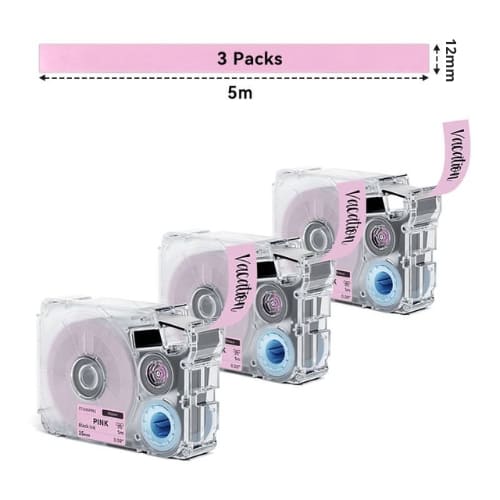 Phomemo 12mmx5m Navy&Pink&Beige Ribbon Label Tapes for P15/A30 - Image 9