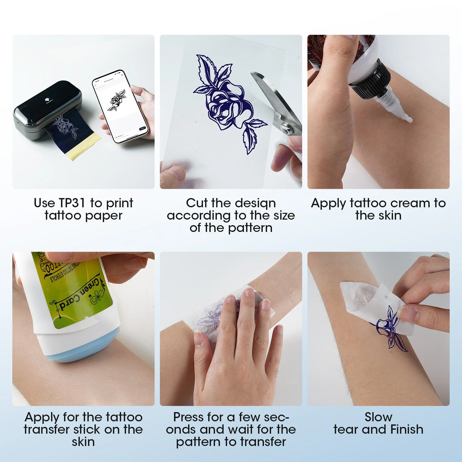 Phomemo Tattoo Transfer Paper For TP31 Tattoo Printer - Image 6