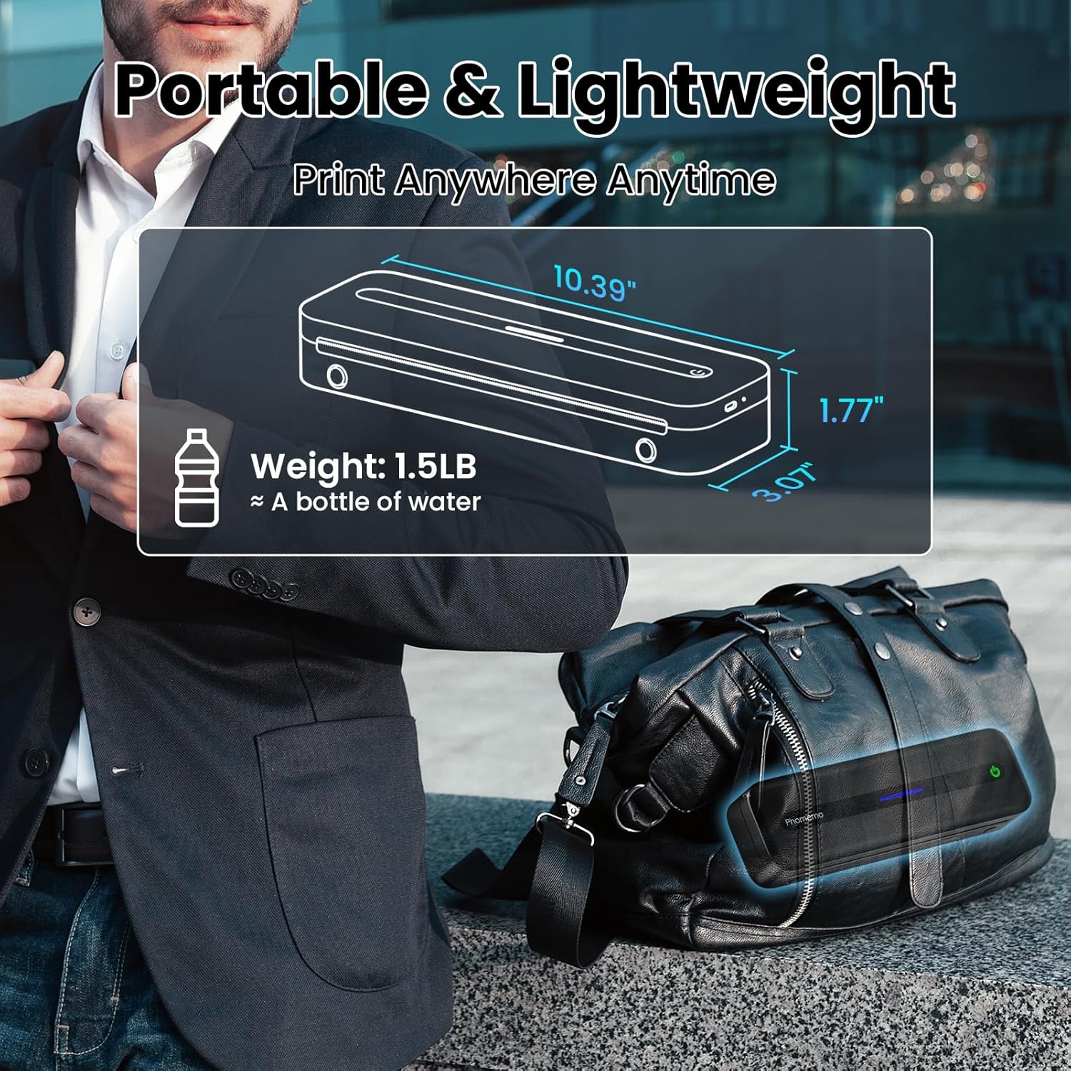 [US Only] Phomemo M832 Portable Direct Thermal Printer Bundle with Phomemo Case & 4 Paper Rolls - Image 6