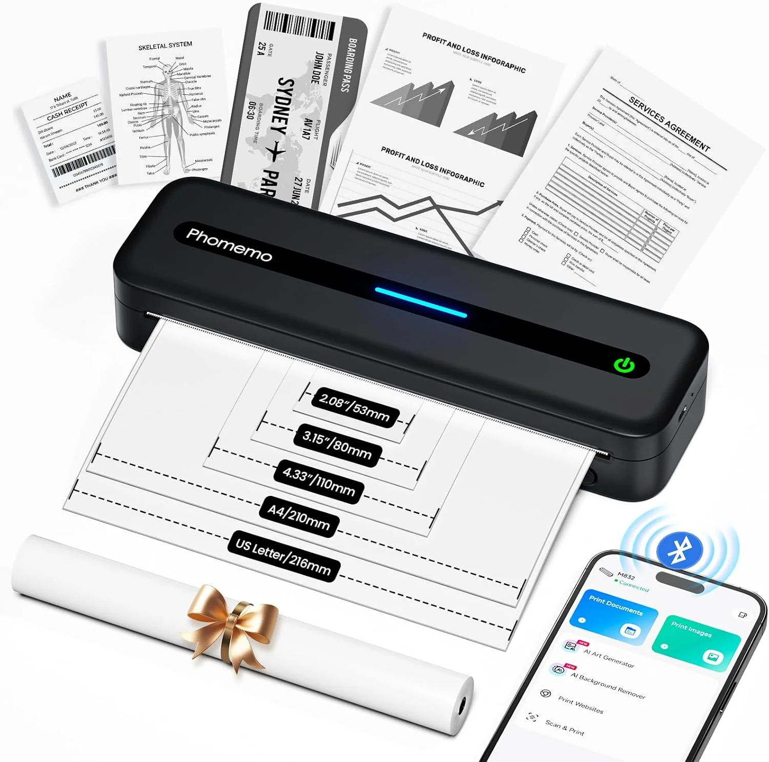 [US Only - $67.89] Phomemo M832 Portable Direct Thermal Printer - Image 15